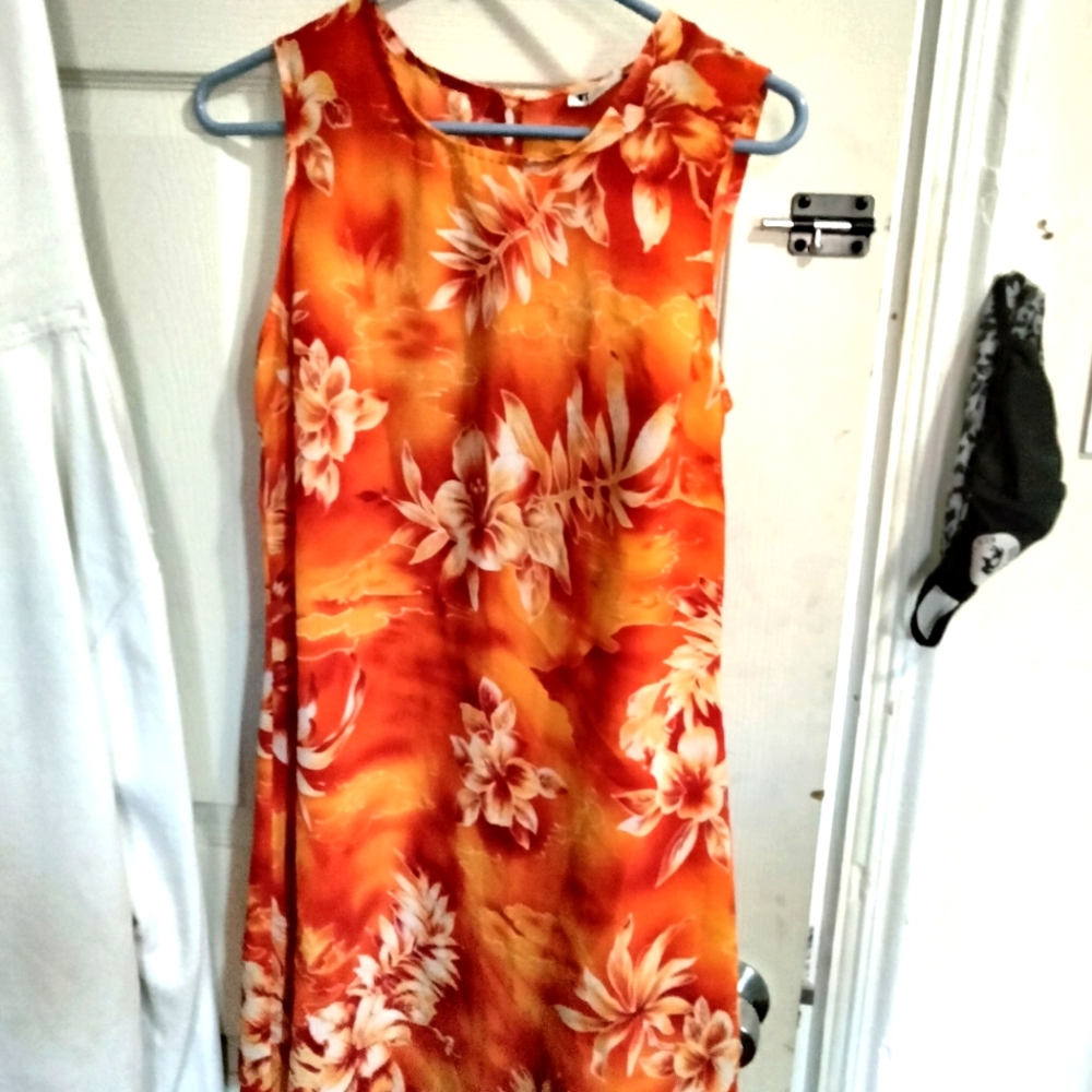 Orange Flower Tank Top